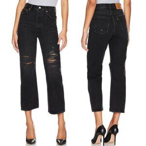 LEVI'S Premium Ribcage Straight Ankle Size 23 Skewed Break